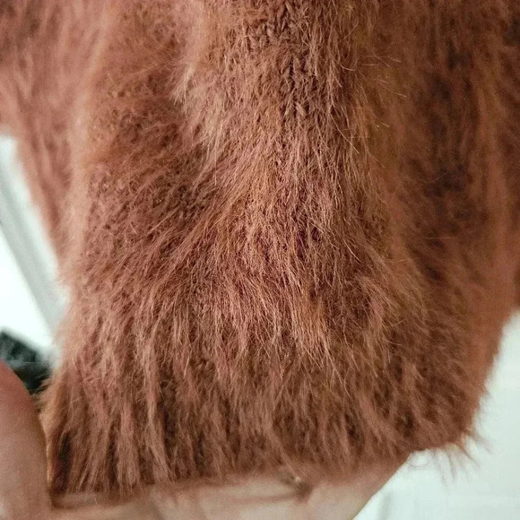 Ruby Moon Eyelash Tunic Sweater Women’s Size Medium, Lattice Back, Soft - Picture 2 of 8